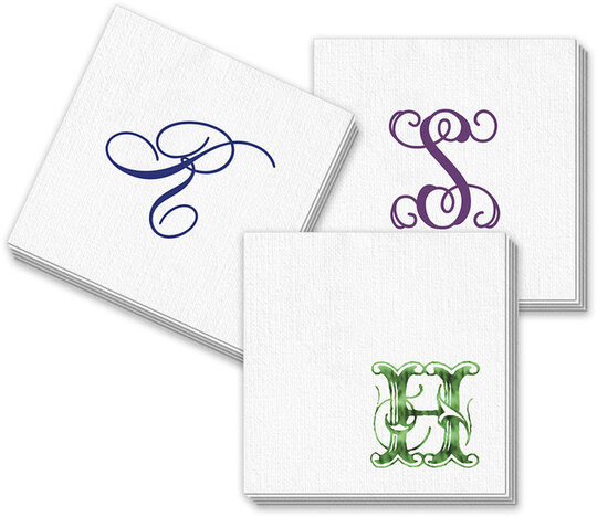 Design Your Own Single Initial Luxury Deville Napkins